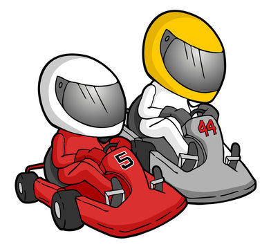 cartoon karting illustration