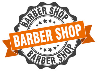 Fototapeta premium barber shop stamp. sign. seal