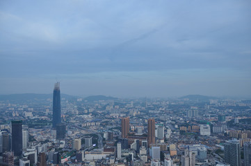 Obraz premium View of Kuala Lumpur in the evening