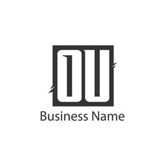 Initial Letter OU Logo Template Design