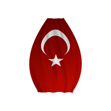 Turkish flag Realistic waving flag. 3d shaded flag texture. gercekci dalgalanan turk bayragi