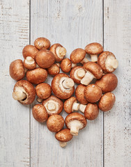 Hearth made of mushrooms