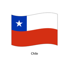 Chile flag, vector illustration