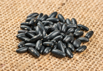 Fototapeta na wymiar Raw black beans