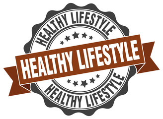 Fototapeta na wymiar healthy lifestyle stamp. sign. seal
