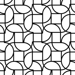 Design seamless monochrome geometric pattern