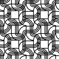 Design seamless monochrome geometric pattern