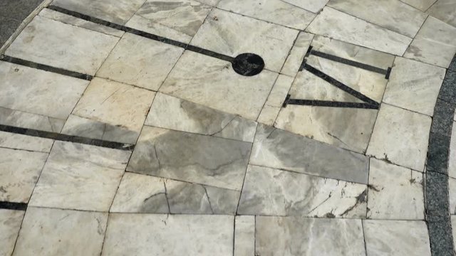 Sundial. Shooting in the summer.