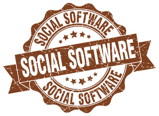 Obraz premium social software stamp. sign. seal