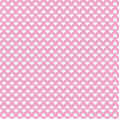 seamless background of white hearts on pink