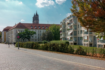 Fototapeta na wymiar Domviertel Magdeburg