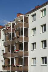 Sanierter Plattenbau