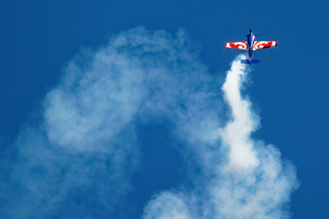 Fototapeta na wymiar Amazing race of aerobatics 