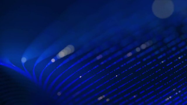 Seamless loop of blinking lights. Abstract tech background. Futuristic data transfer, cloud computing, technology, neural network, science and engineering motion background in depth of field