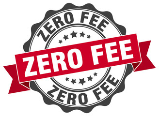 Fototapeta premium zero fee stamp. sign. seal