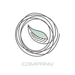 Example of an eyelash logo and a leaf 