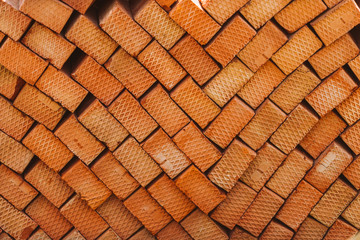 Red brick pattern. Building materials