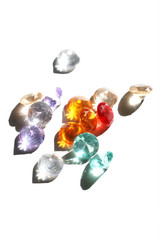 sparkling in the sun multi-colored stones diamonds