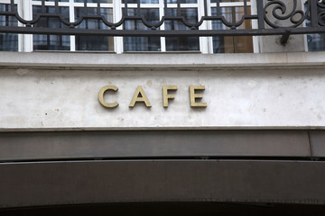 Cafe Sign on Wall