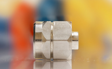 Close up shot of lock nut