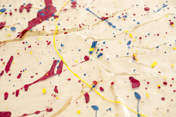 Background splattered with colourful paint 