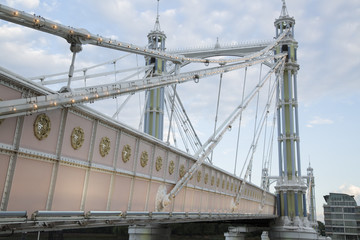 Illuminated Albert Bridge; Chelsea