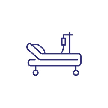 recommend clip art: Intensive care unit line icon. Resuscitation, rehabilitation, hospital ward. Medicine concept. Vector illustration can be used for topics like healthcare, hospital, medical care