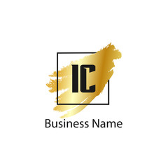 Initial Letter IC Logo Template Design