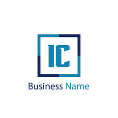 Initial Letter IC Logo Template Design