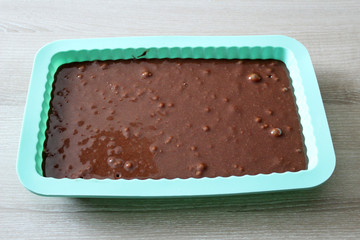 brownies au chocolat en préparation
