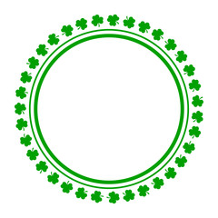 Round digital frame with clover leaves