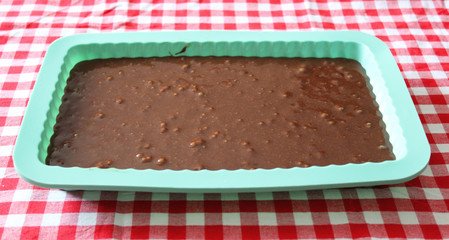 brownies au chocolat en préparation
