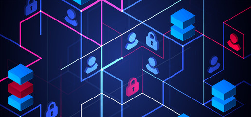 Network Concept. Isometric theme for your business.