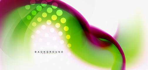 Color flowing wave, trendy liquid design template
