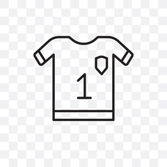 soccer jersey icon isolated on transparent background. Simple and editable soccer jersey icons. Modern icon vector illustration.