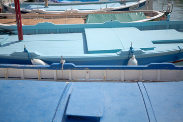 Blue boats in Cassis - 222830720