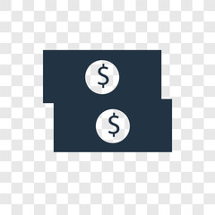 Money vector icon isolated on transparent background, Money logo design