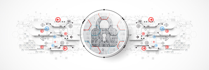 Naklejka premium Protection mechanism, system privacy (GDPR).