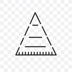 pyramid icon isolated on transparent background. Simple and editable pyramid icons. Modern icon vector illustration.