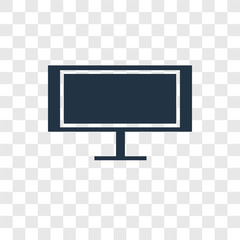 Computer vector icon isolated on transparent background, Computer logo design