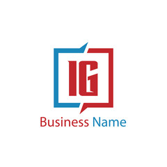 Initial Letter IG Logo Template Design