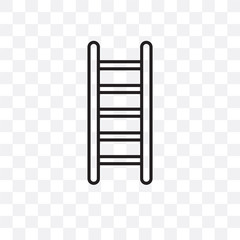 ladder icon isolated on transparent background. Simple and editable ladder icons. Modern icon vector illustration.