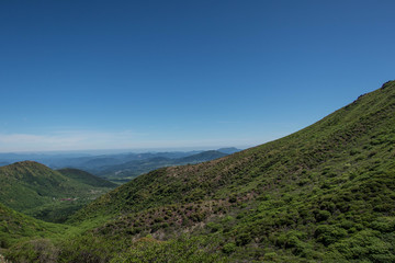 Naklejka na ściany i meble Oita Mountain Landscape with Blue Sky