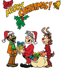 Obraz premium Merry Christmas in the Office