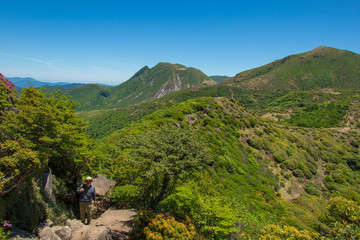 Climber and Landscape in Japan