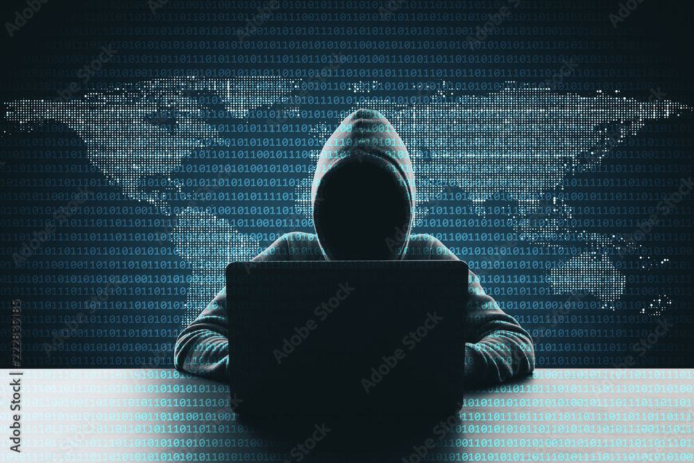Poster hacking and phishing concept