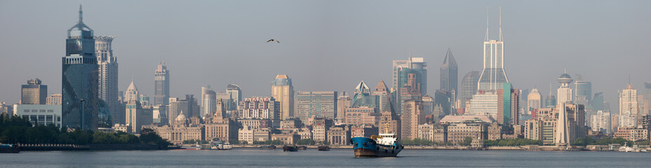 Fototapeta na wymiar Panorama of the Bund, Shanghai