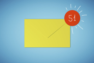 Yellow app envelope