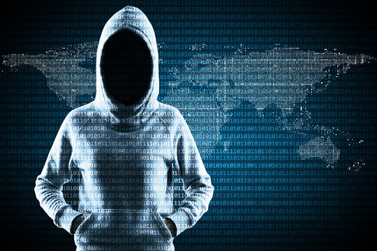 Global criminal and malware concept