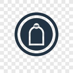 Exit vector icon isolated on transparent background, Exit logo design